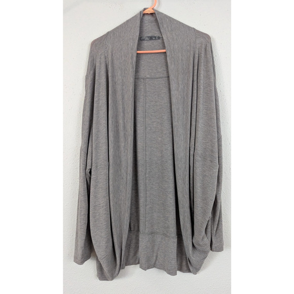 Prana sz 3X Foundation Munra Wrap plus yoga sports Cardigan knit gray 2155 - Picture 1 of 6